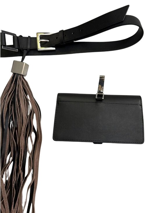 MANGO Selection leather belt Removable Attachments NWOT $140 S